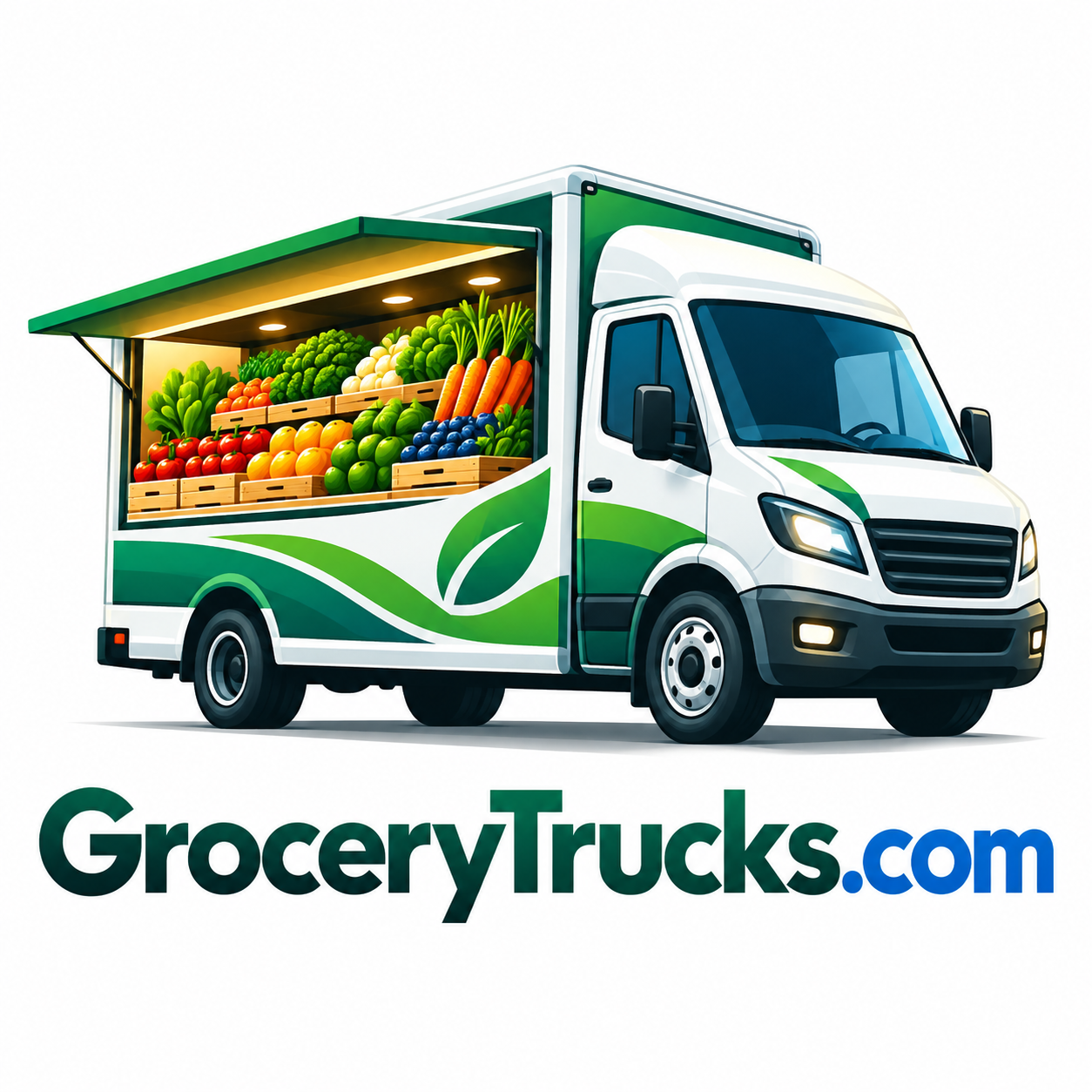 GroceryTrucks.com domain name artwork